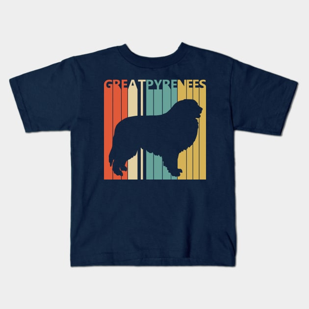 Vintage 1970s Great Pyrenees Dog Owner Gift Kids T-Shirt by GWENT